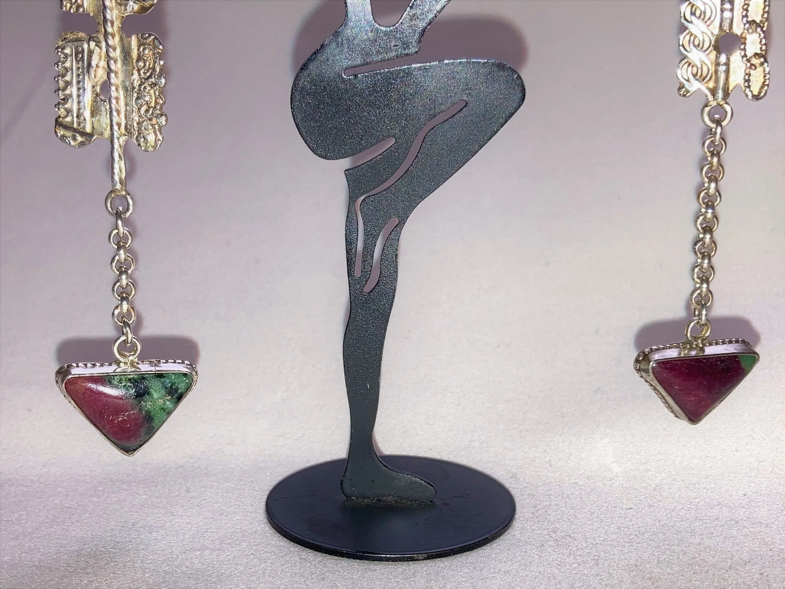 708- Zoisite Earrings- Number 708  stone.JPG