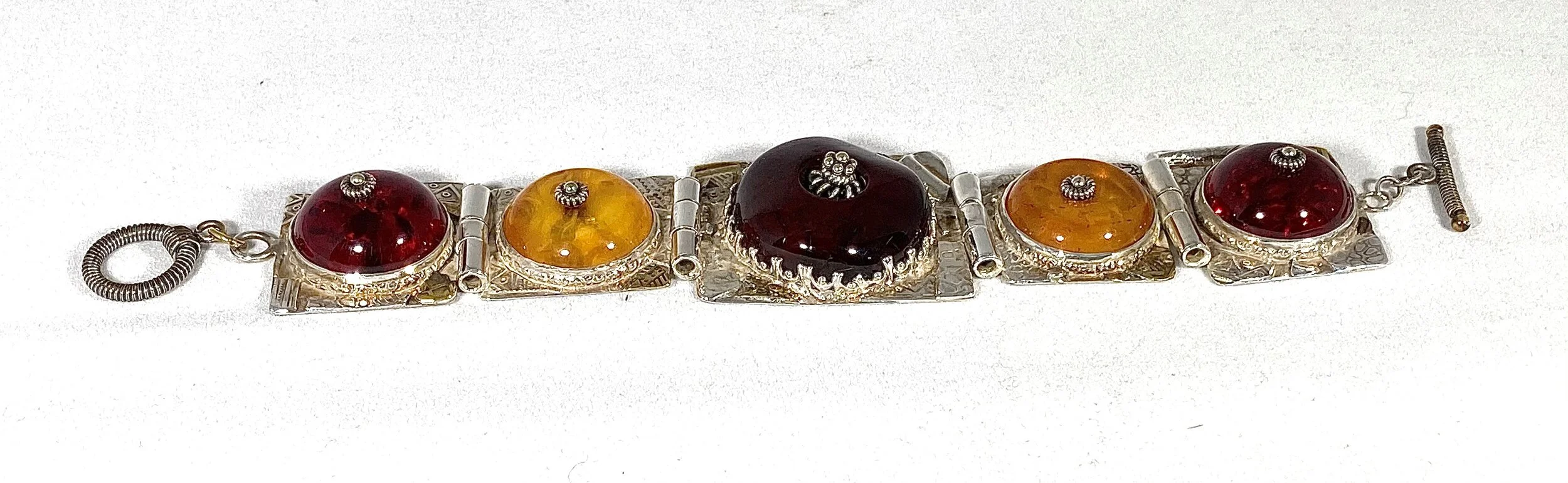 Patchwork Cherry- Honey Amber Bracelet-v1.jpg