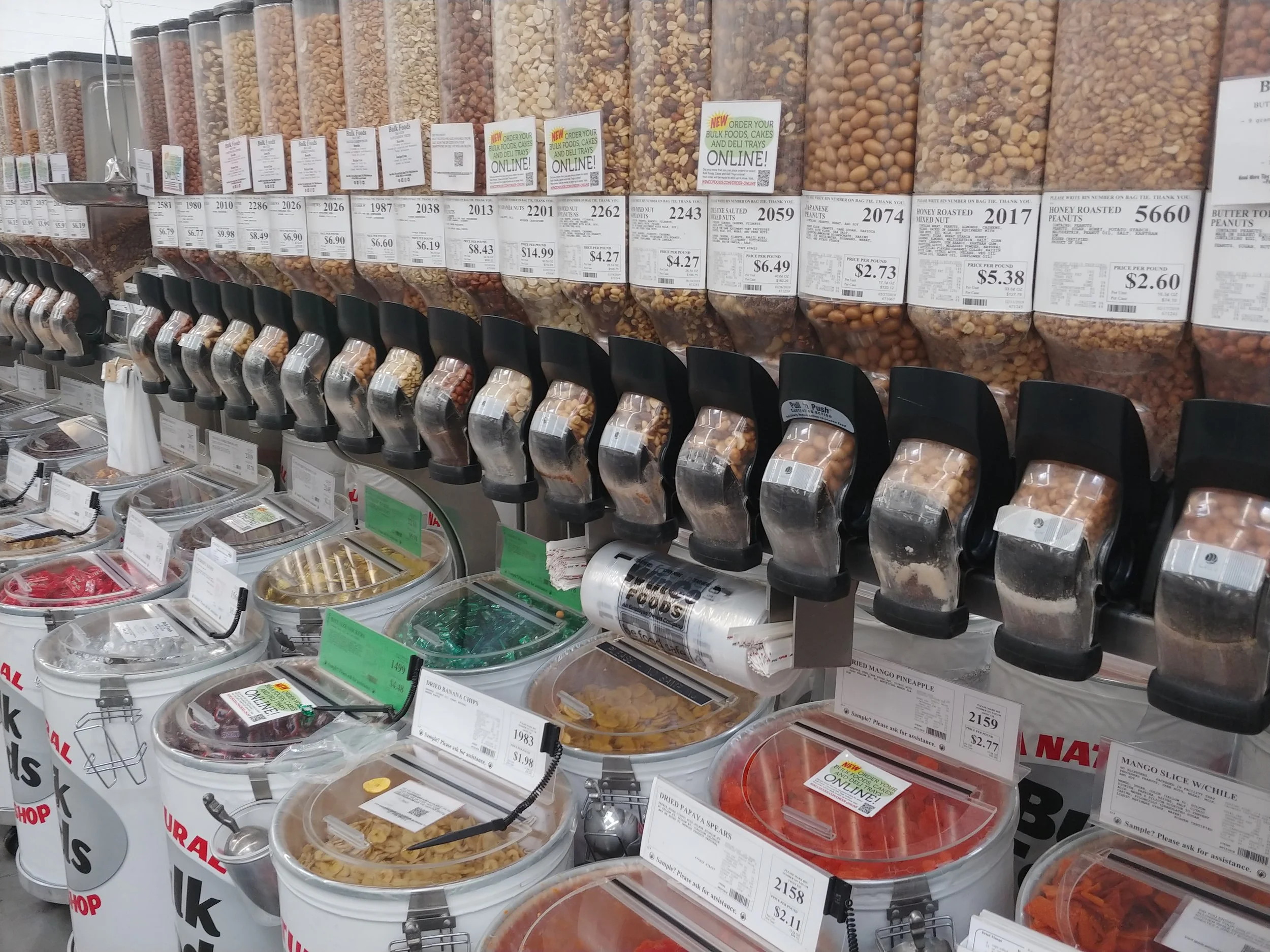 This is ONE of at least EIGHT glorious aisles of bulk foods at Winco Foods!