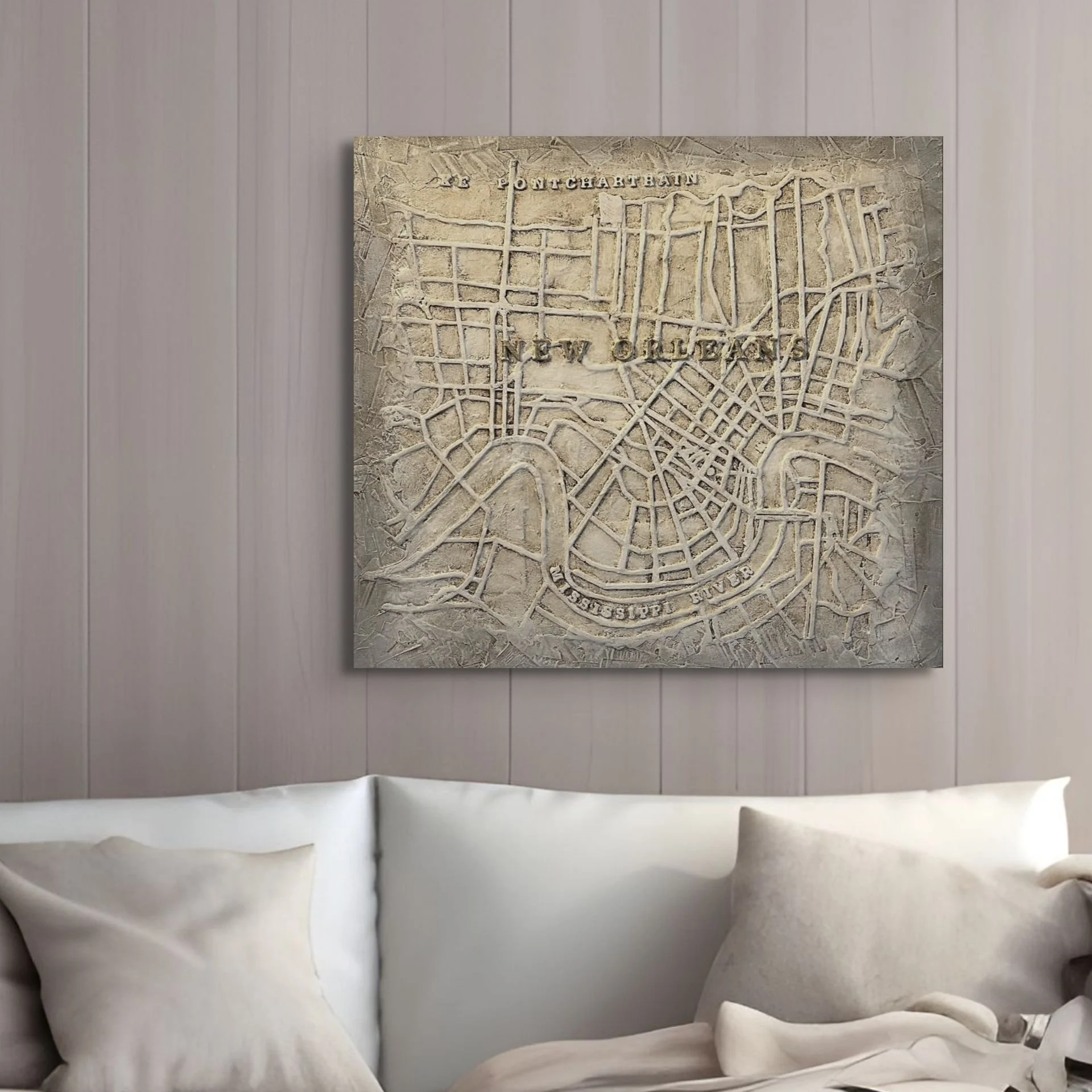 New Orleans Riverbend Map, 30”x 30