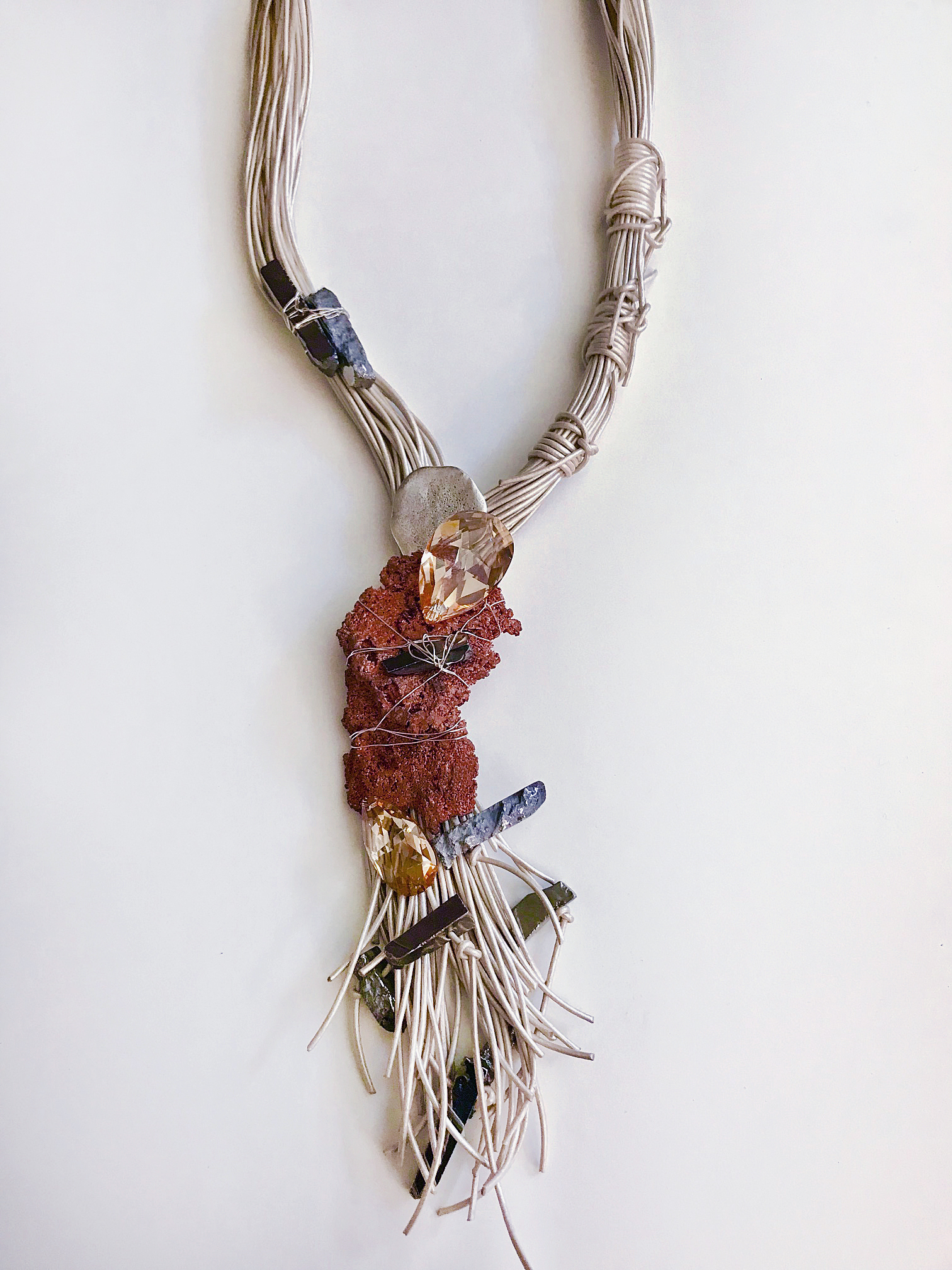 Raw Copper Leather Lariat