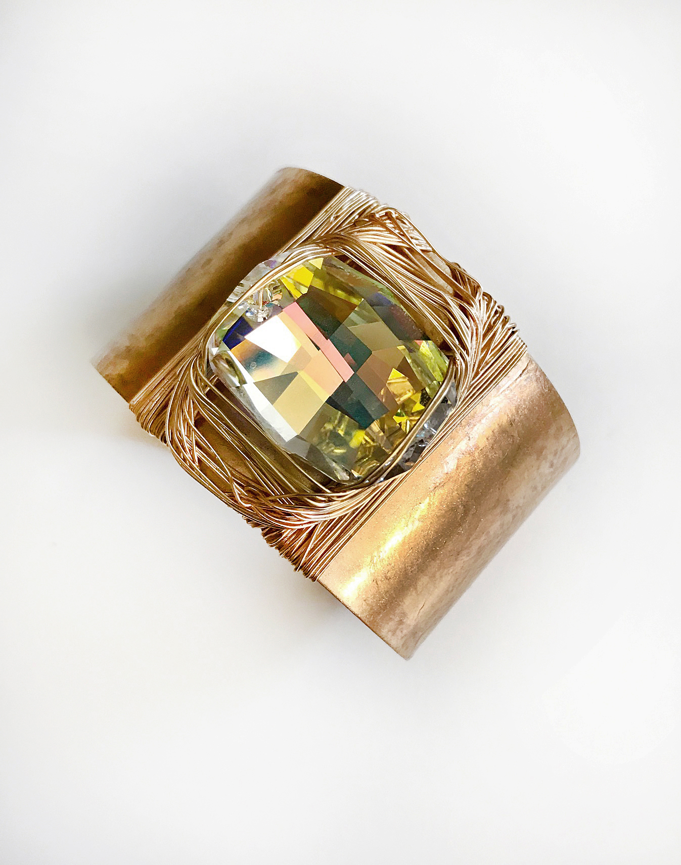 Swarovski Brass Cuff