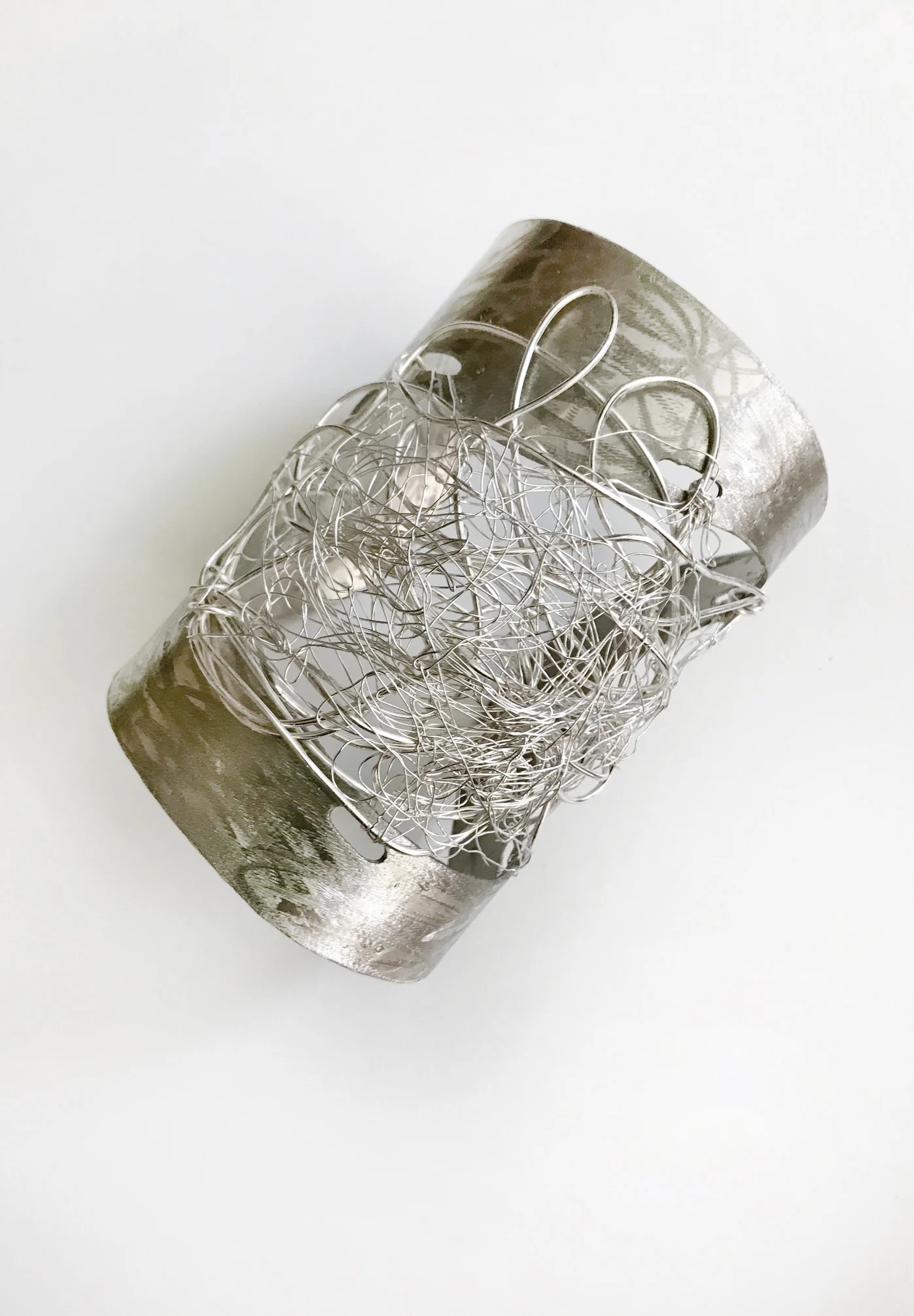 Silver Wire Mesh Cuff