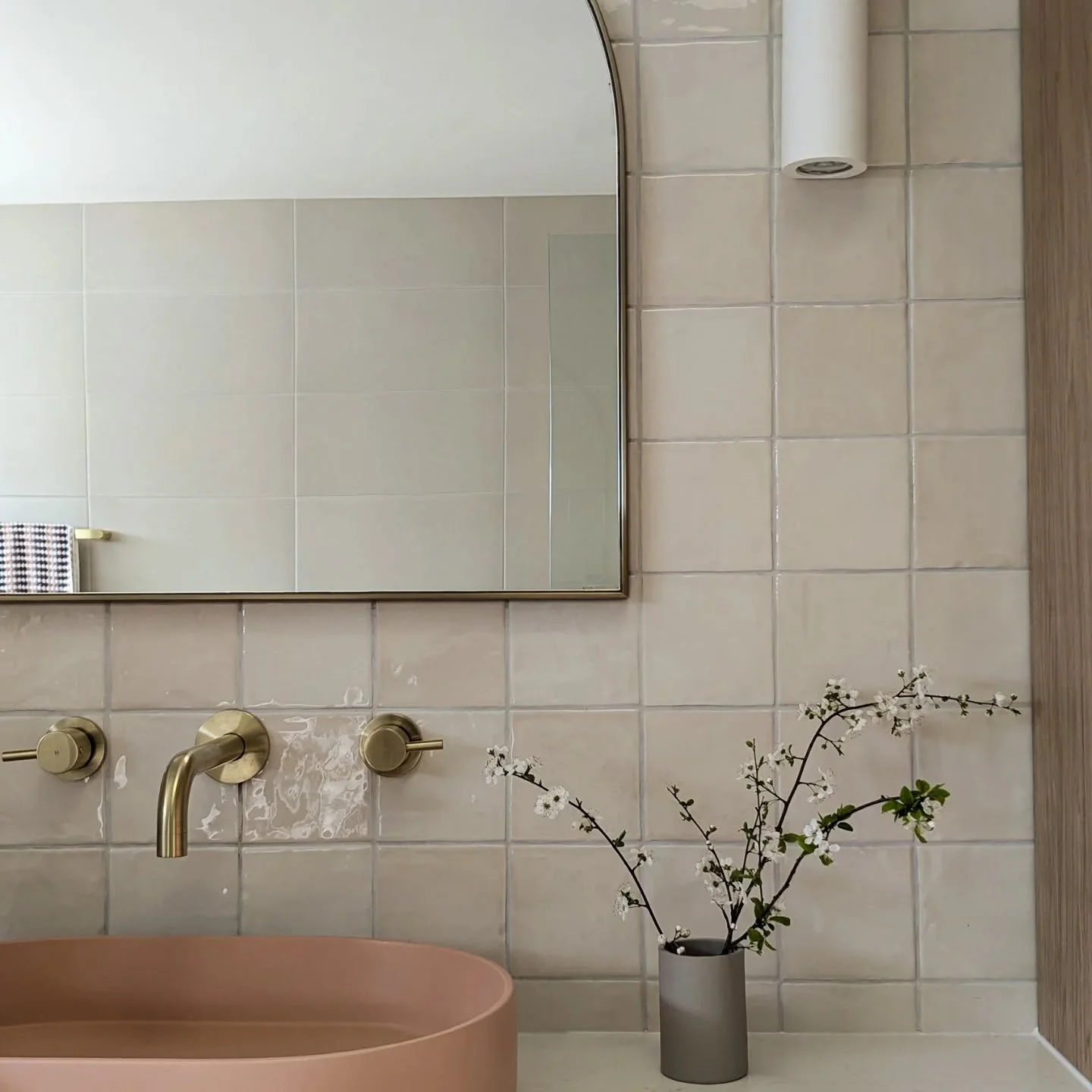Bathrooms can so easily feel cold and clinical&mdash;⁠
but they don&rsquo;t have to.⁠
⁠
In this recently completed renovation, I used a subtle mix of materials and tones to warm things up without losing function.⁠
⁠
The natural variation in the tiles