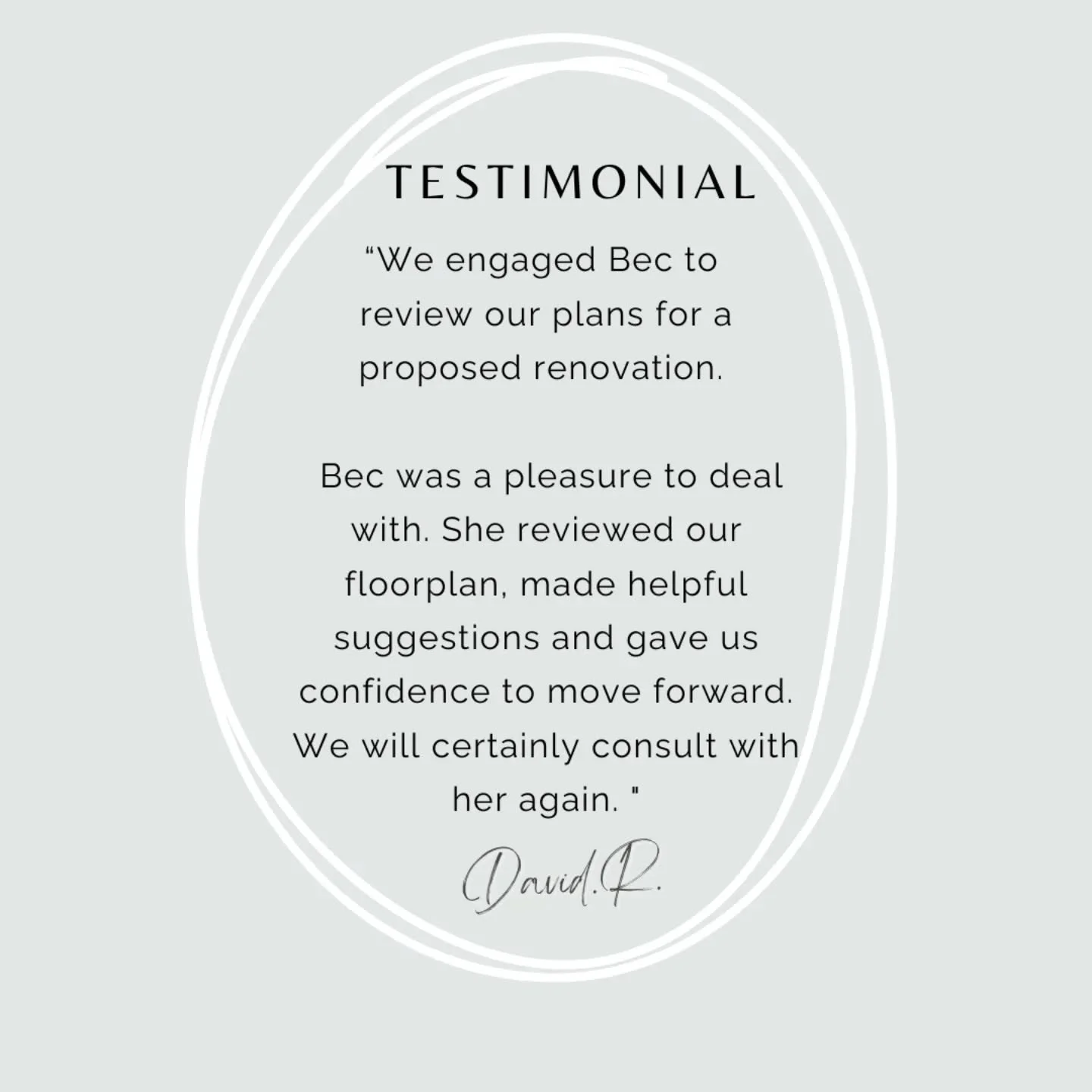 Thanks to David and Anne-Marie for your kind words! ⁠
⁠
If you have a renovation floorplan that could do with a second set of eyes to look over, this is something that I love to help people with. ⁠
⁠
Sometimes you've been looking at your plans for so