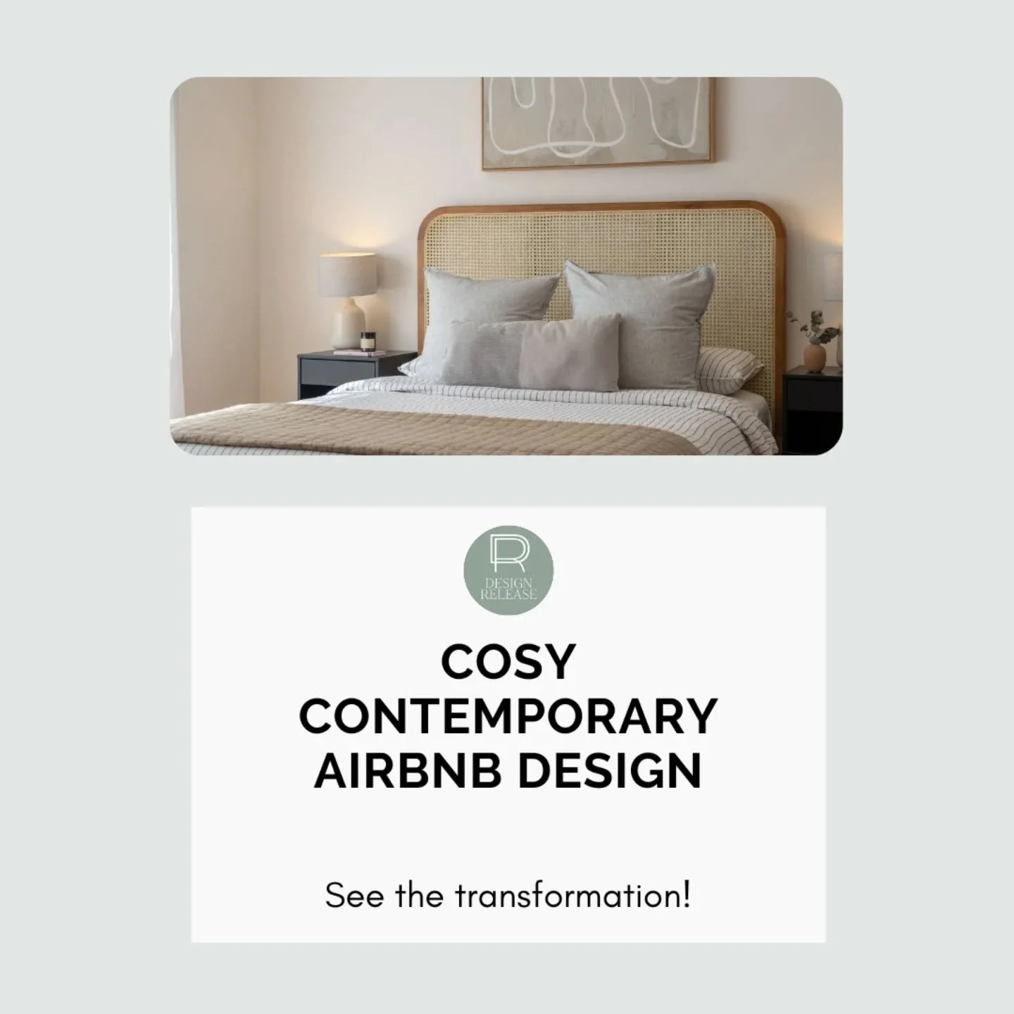 ✨️ This warm, modern studio apartment in Goodwood was part two of my latest Airbnb transformation.⁠
⁠
It's a compact space designed to feel calm &amp; textural in my client's cosy, contemporary design style.⁠
⁠
You can see the full transformation, in