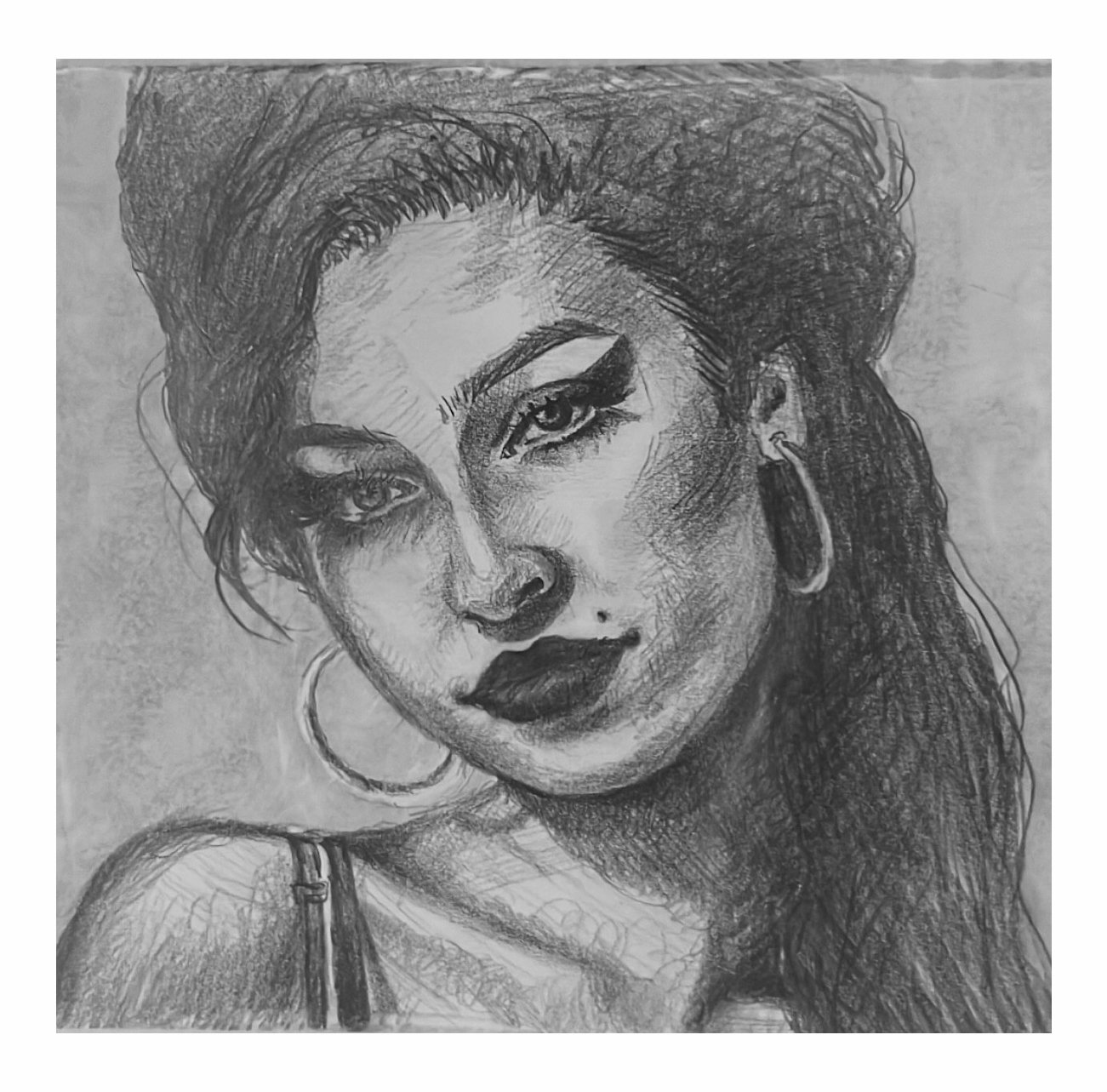 Amy Winehouse, graphite on paper