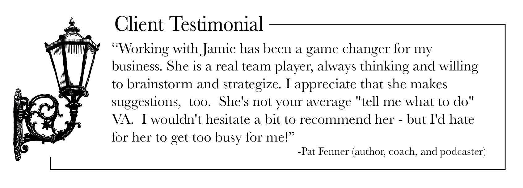 client testimonial