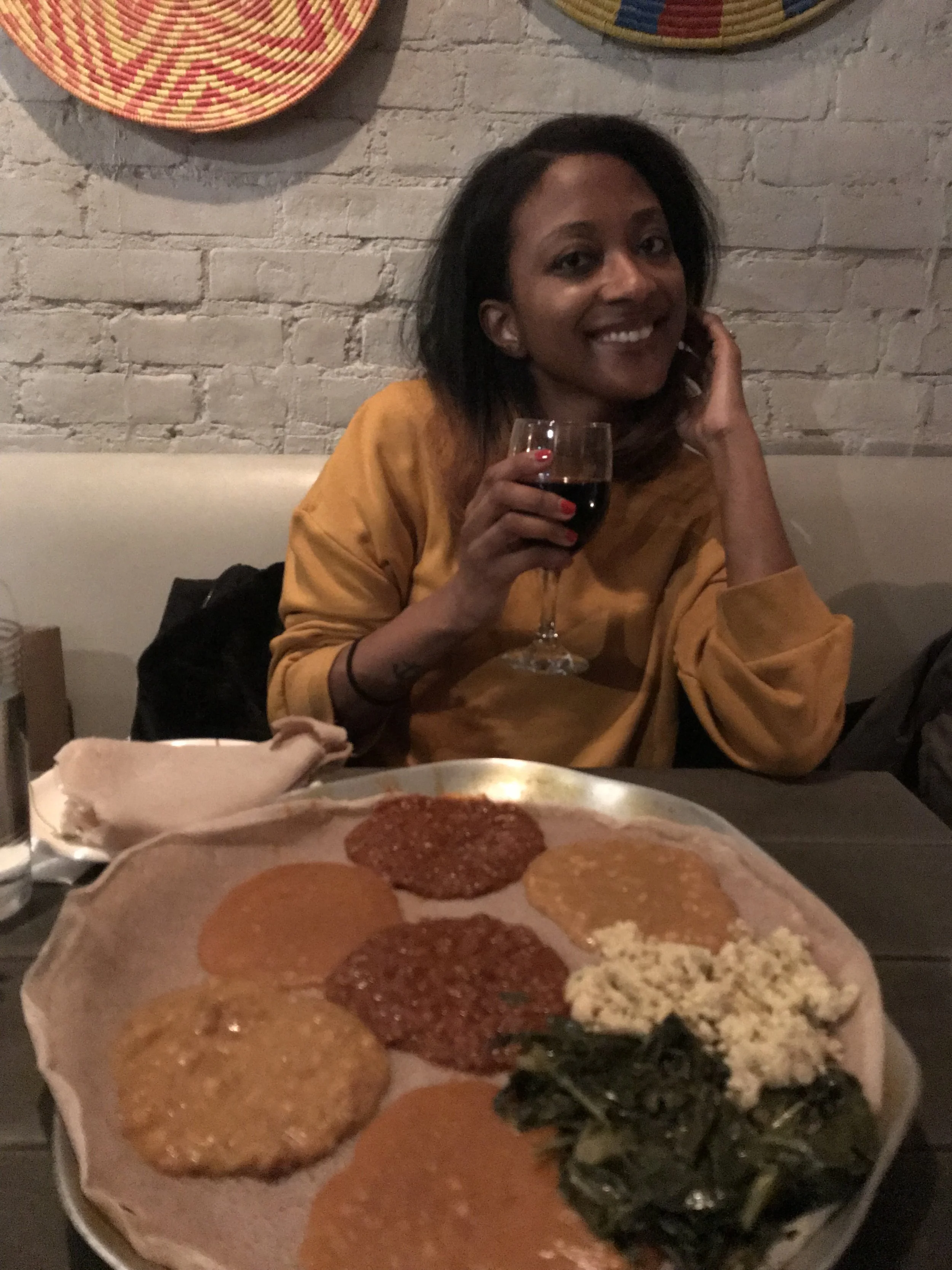 Eating from my favorite Ethiopian spots in Brooklyn called Bati .
