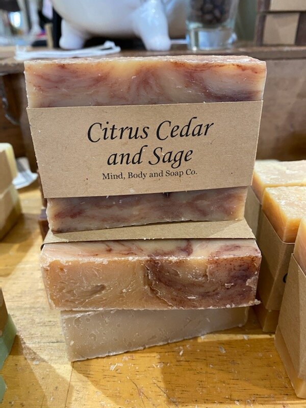 Citrus Cedar Sage Bar Soap, Natural Soap For Men