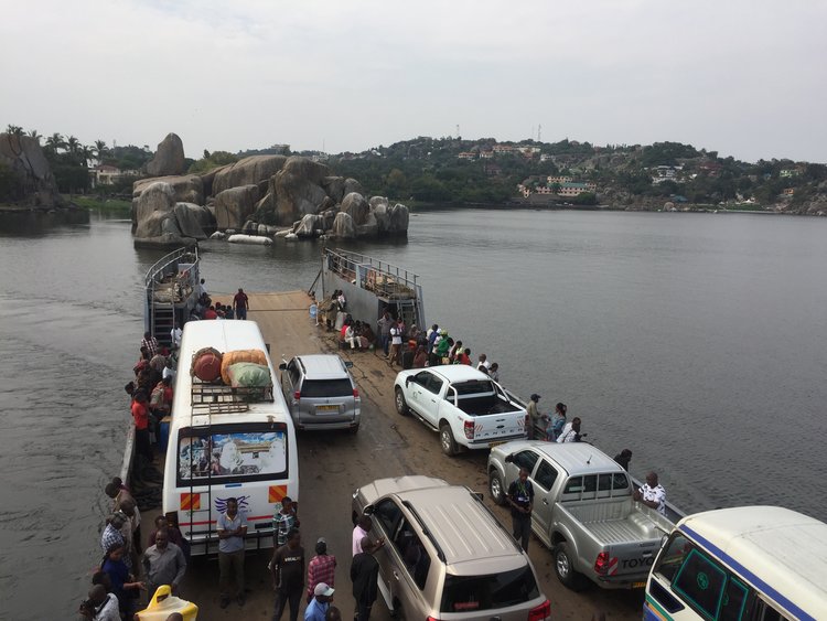 The Ferry transfer from Mwanza to Kamanga