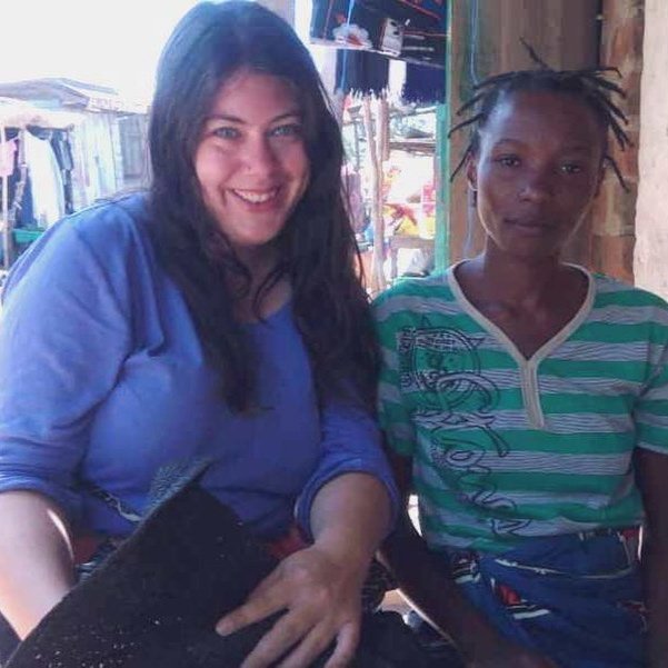 Sarah meeting some of the residents of Nyamatongo Ward