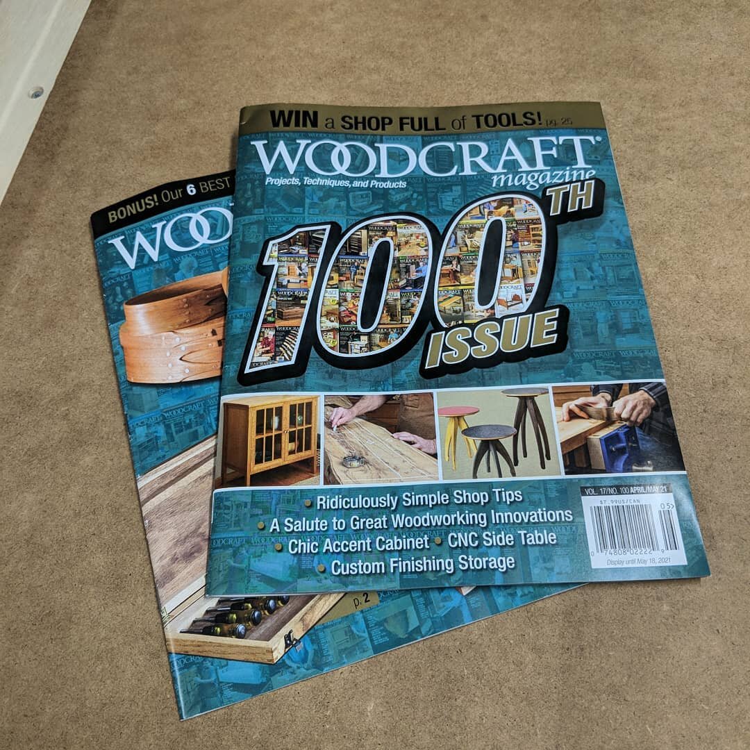 It's a pretty big milestone after all these years for Woodcraft magazine to hit their 100th issue!  Congrats guys and cheers to another hundred more!  #woodcraft #woodcraftmagazine