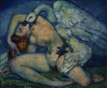 “A shudder in the loins engenders there The broken wall, the burning roof and tower And Agamemnon dead.” - Leda and the Swan by W.B. Yeats. Image: Leda and the Swan by Paul Cezanne