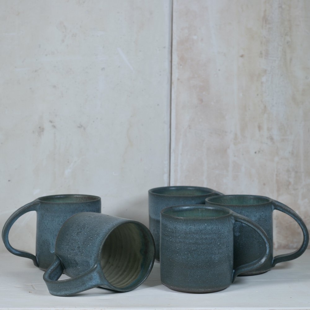 Turquoise Stoneware mug from Portugal – Luisa Paixao