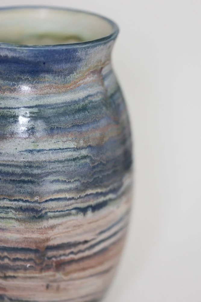 Blue Swirl Vase — CLAY MAAS CREATIVE