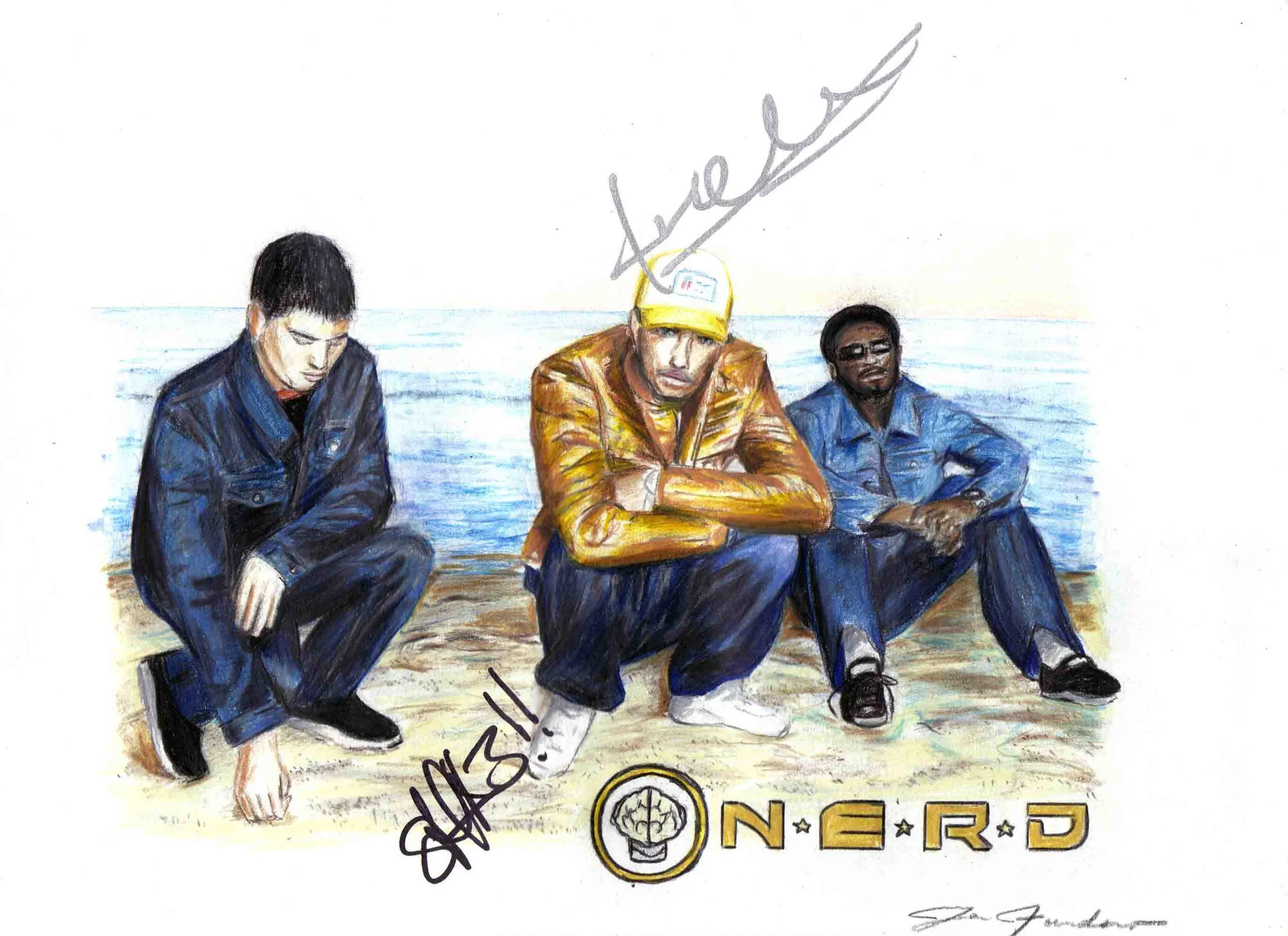 N.E.R.D. (autographed by Pharrell WIlliams & Shae Haley)