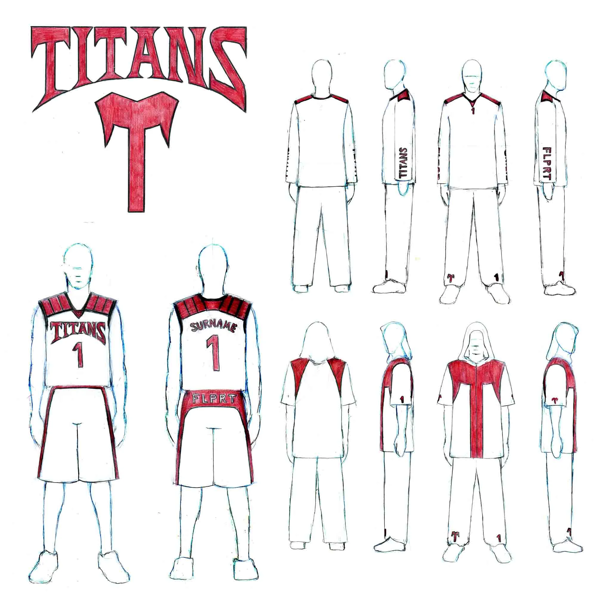 Titans basketball team - logo/apparell design