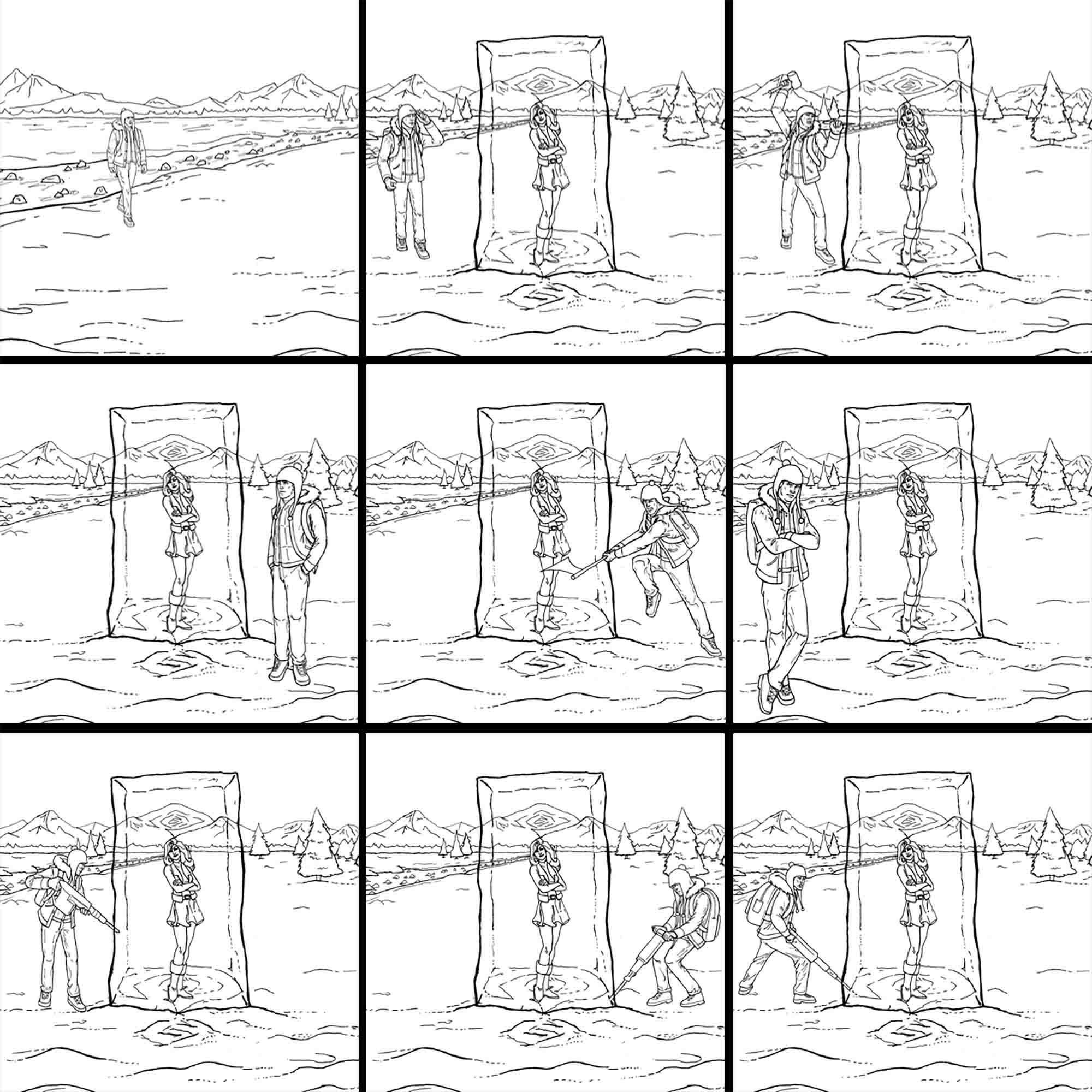 Conquerlove . com advertising illustrations - Can't Break the Ice