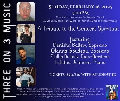 Three on 3 Music presents: A Tribute to the Concert Spiritual