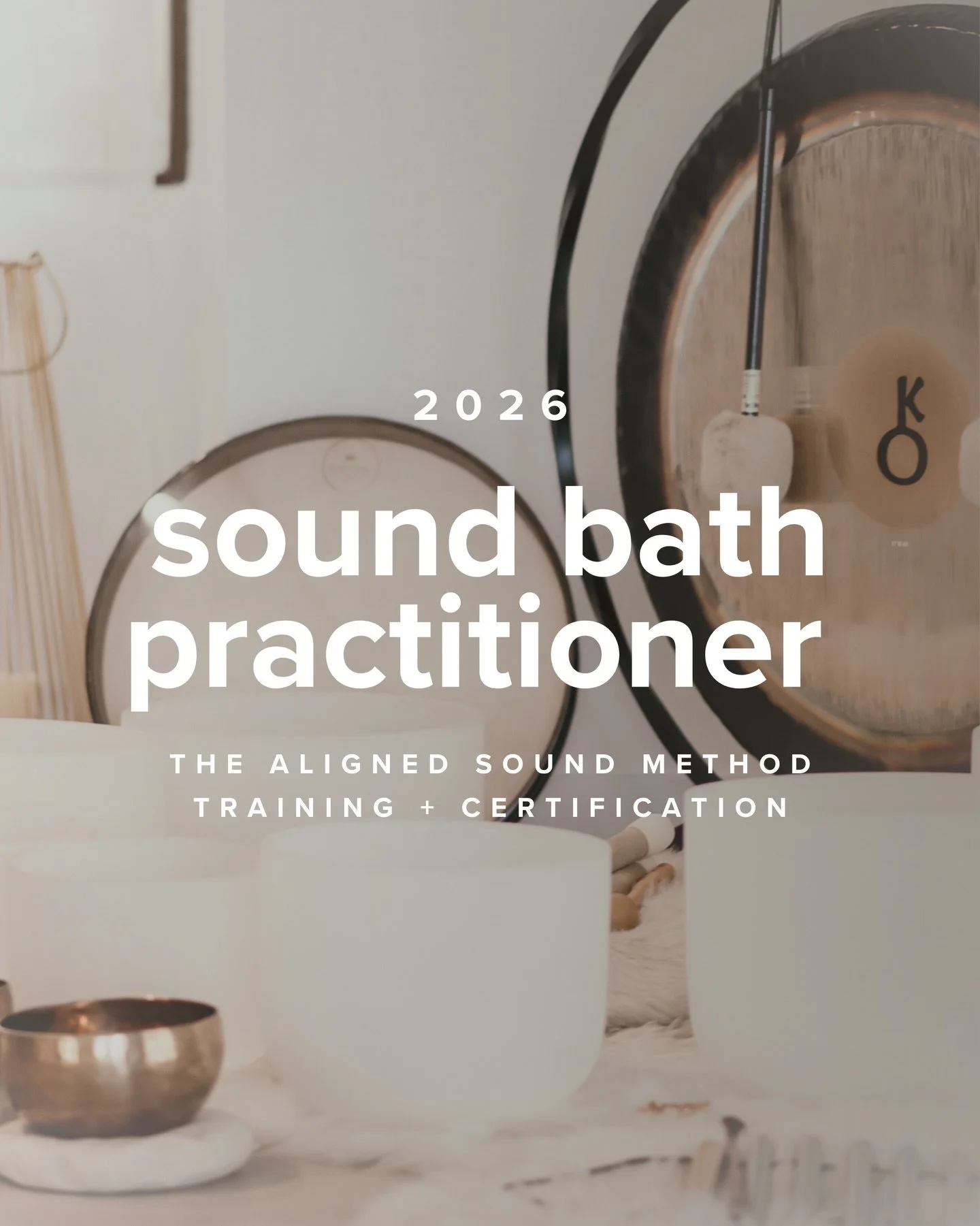 The 2026 Aligned Sound Method Trainings + Embodied Sound Mentorship are open 🤎✨

Next year is already taking shape in the most beautiful way with new Level 1 training dates with three beautiful studio partners and a 3-month Level 2 container for tho