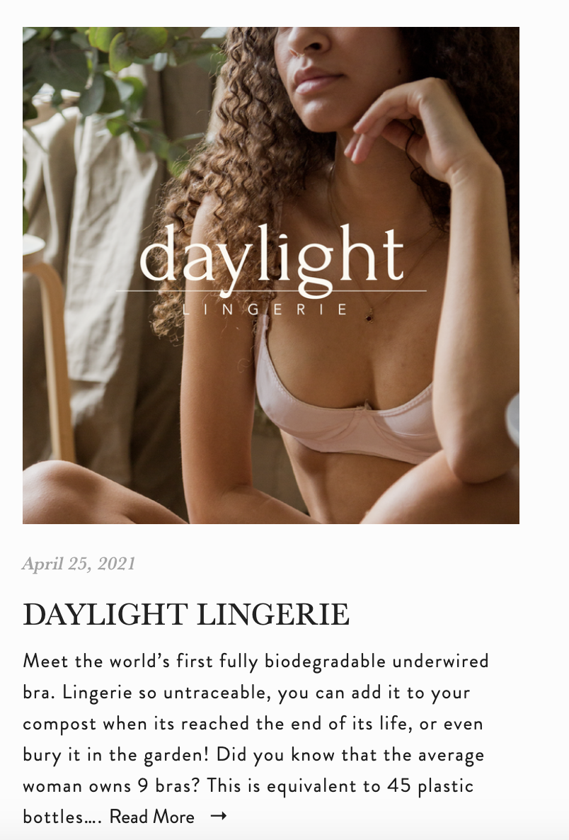 Daylight lingerie