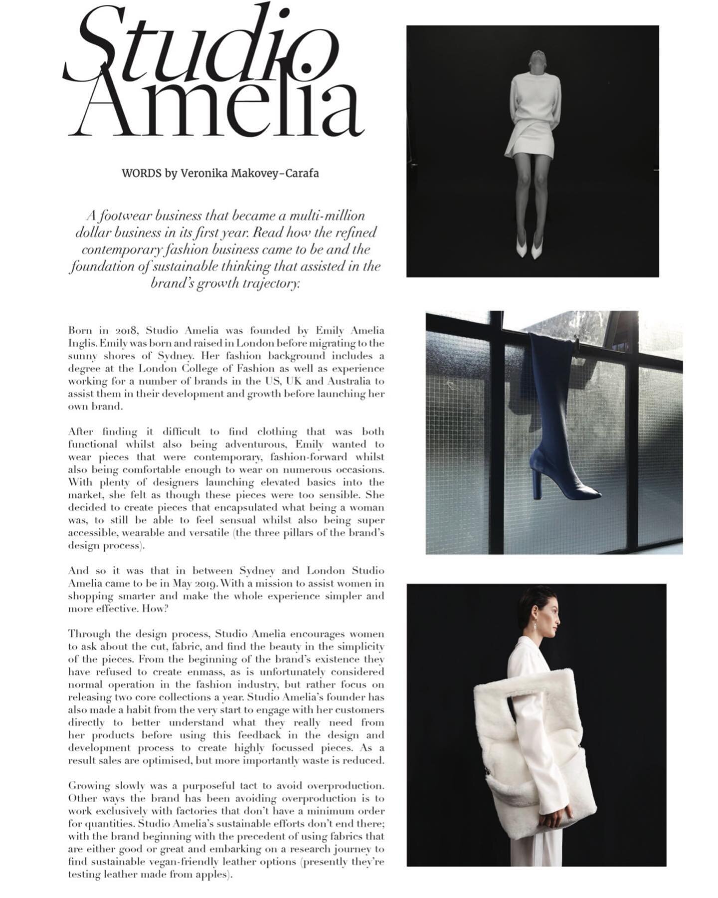 Some informative and fawning words over @studioamelia_ as featured in Issue 07.