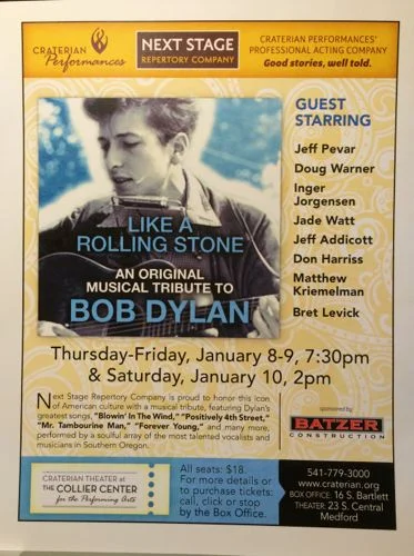Jan 8-10 @ Craterion Theatre  - Dylan Tribute