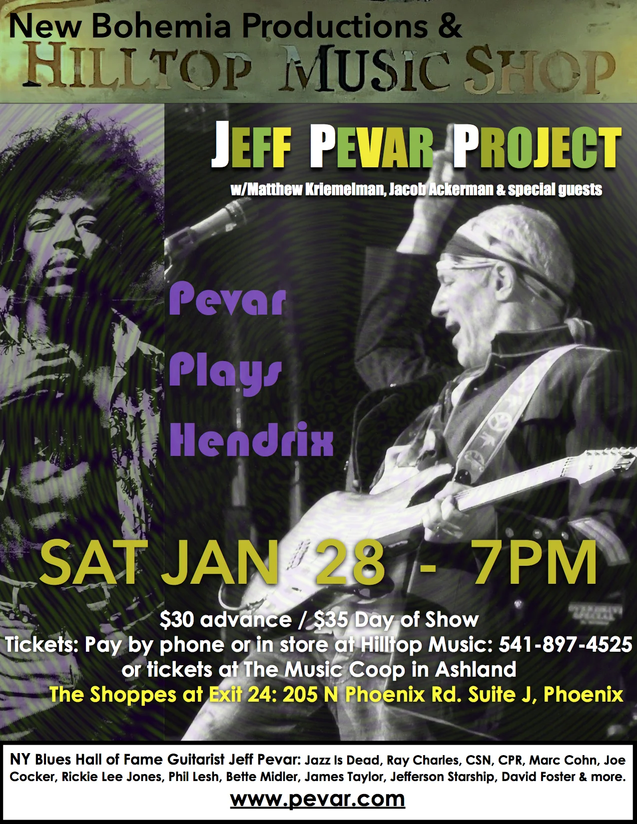 Pevar Played Hendrix @ Hilltop, Sat Jan 28th!!