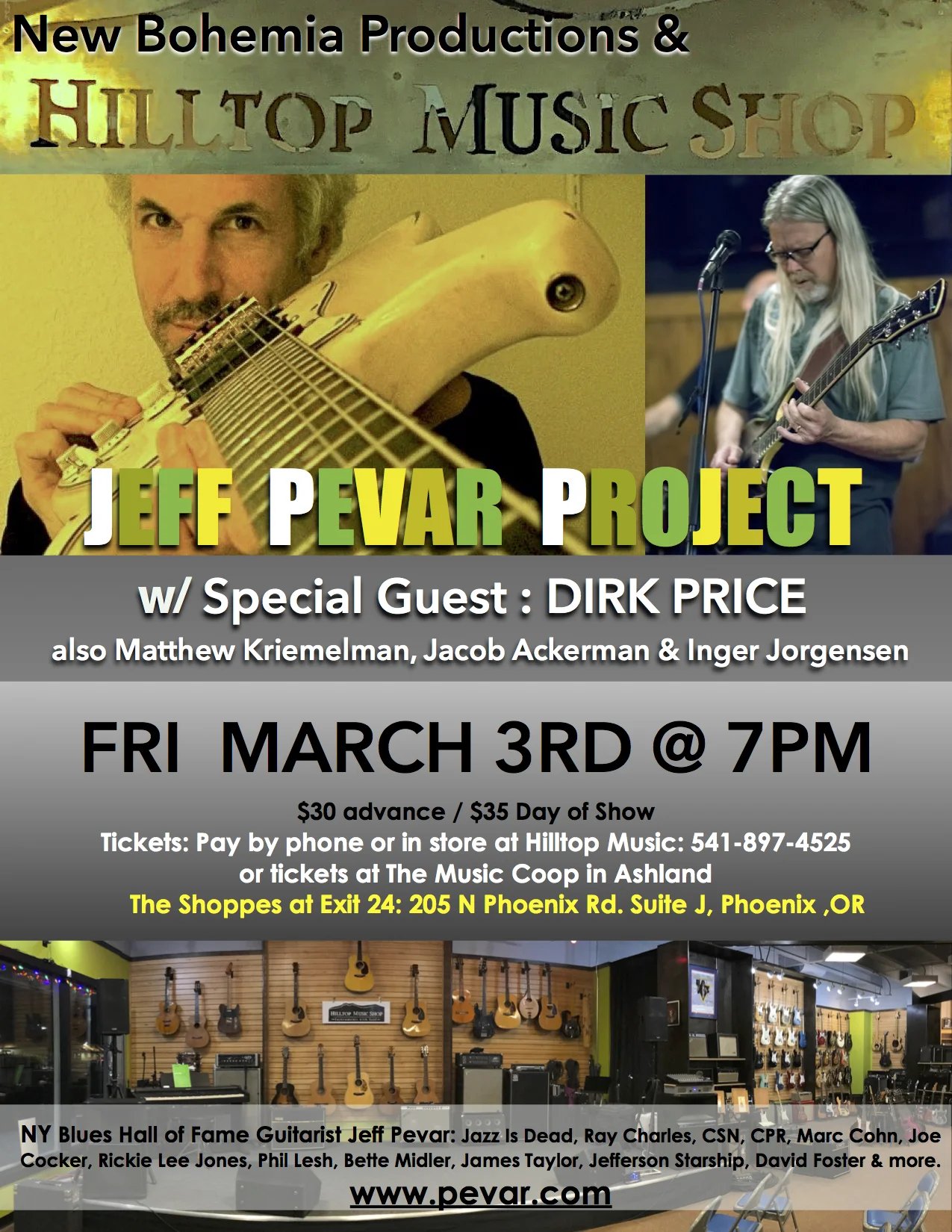 Jeff Pevar Project @ Hilltop Music 3/3/17