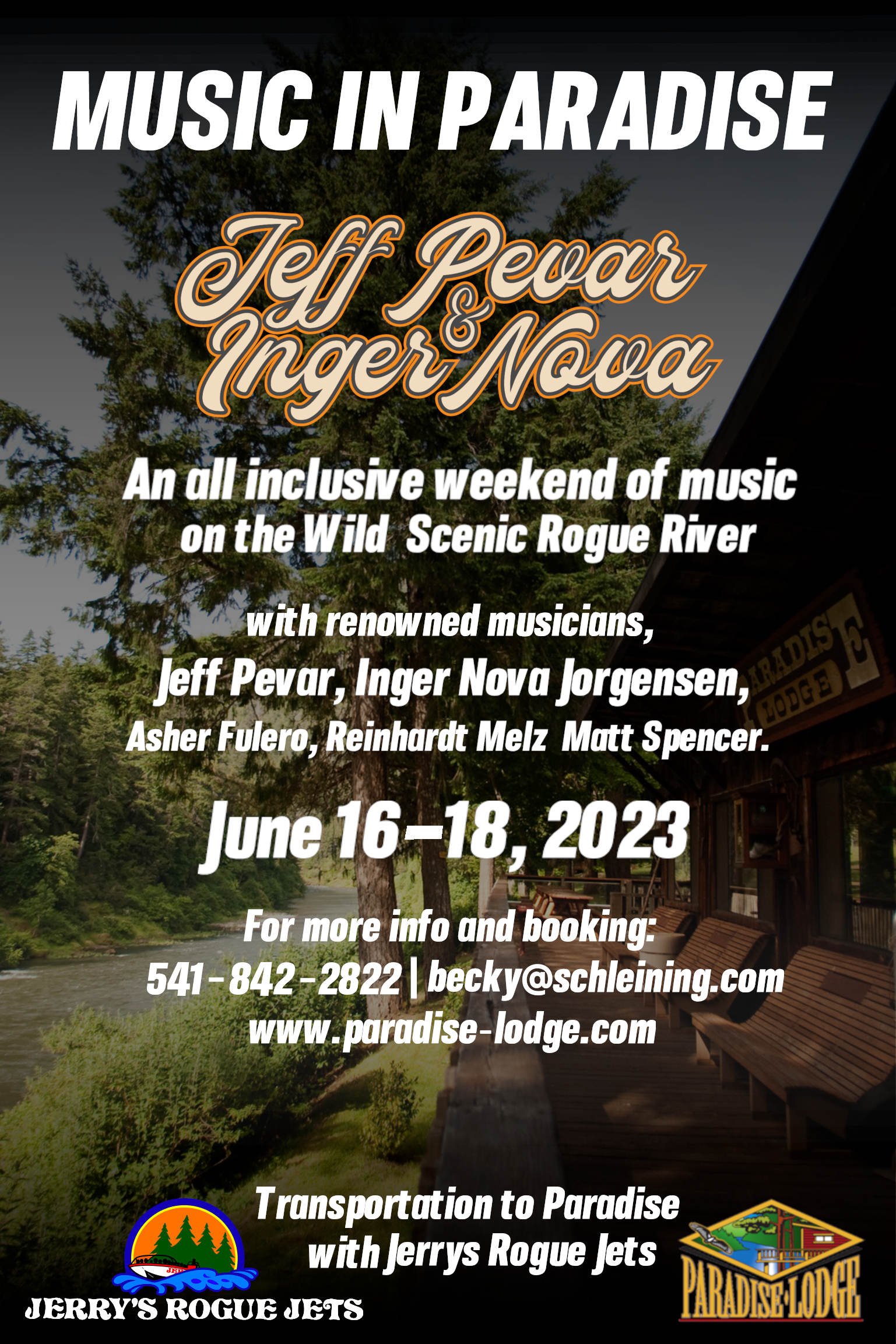 Music In Paradise @ Paradise Lodge June 16-18