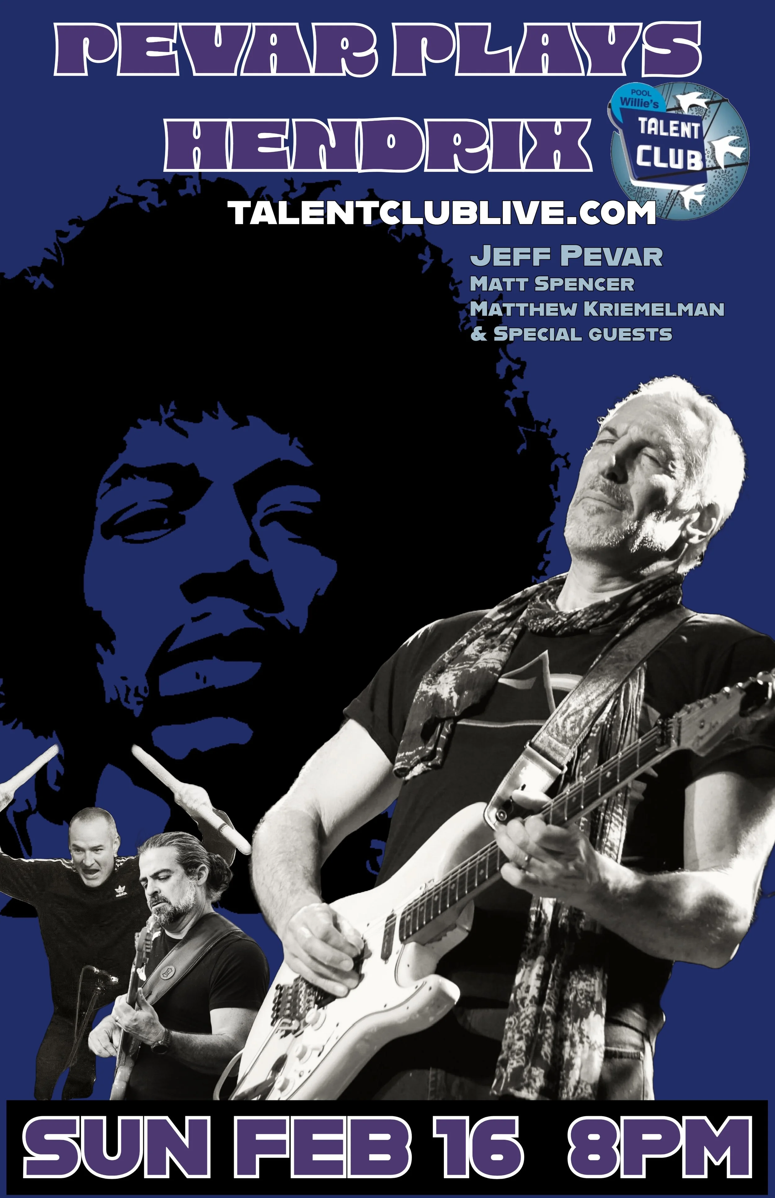 Pevar Plays Hendrix @ The Talent Club Feb 16th!