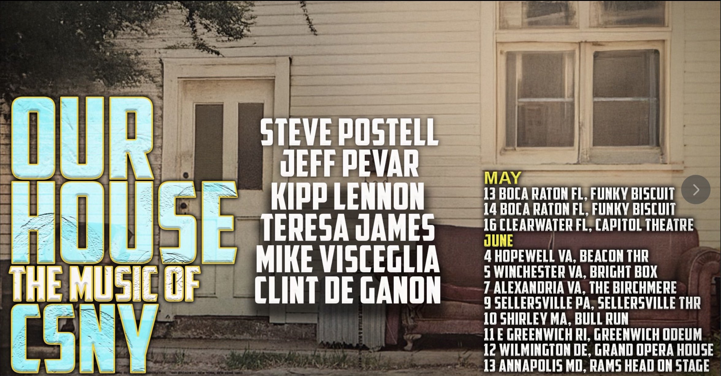 OUR HOUSE TOUR DATES - MAY &amp; JUNE 2026