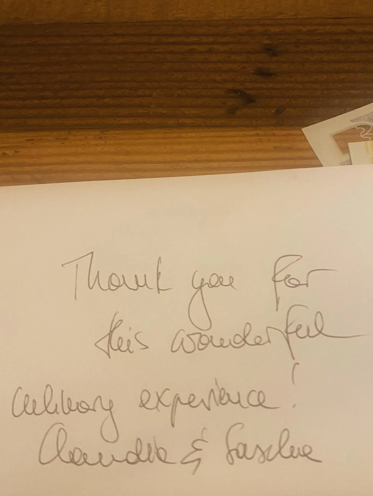 Working late, prepping a new menu and this message from my regulars last weekend is keeping me going.❤️