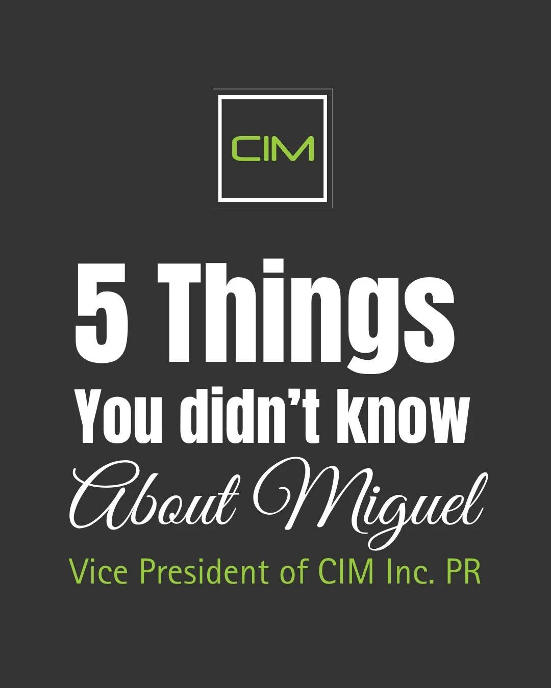 Swipe to learn 5 fun facts about Miguel Covarrubias, Vice President of CIM Inc. PR!

From completing the San Diego Book Crawl (more than once!) to spending Saturdays as a bookseller, Miguel brings that same love of stories, focus, and curiosity into 