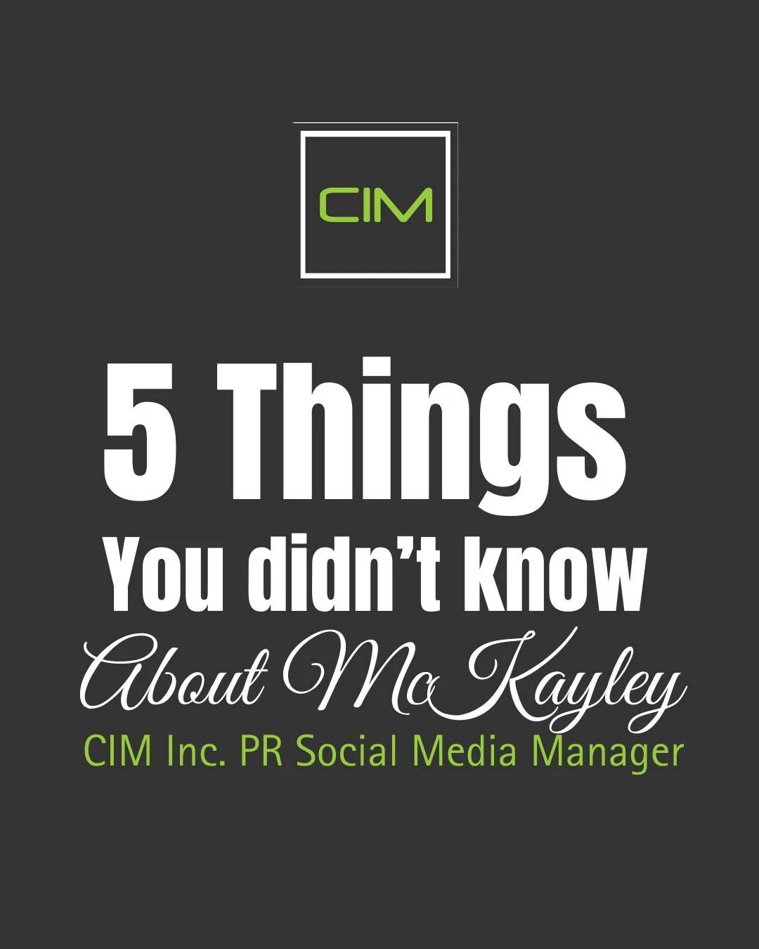 Swipe to discover the 5 of the small joys, hidden talents, and creative habits that keep our Social Media Manager, McKayley Clifford, happiest!