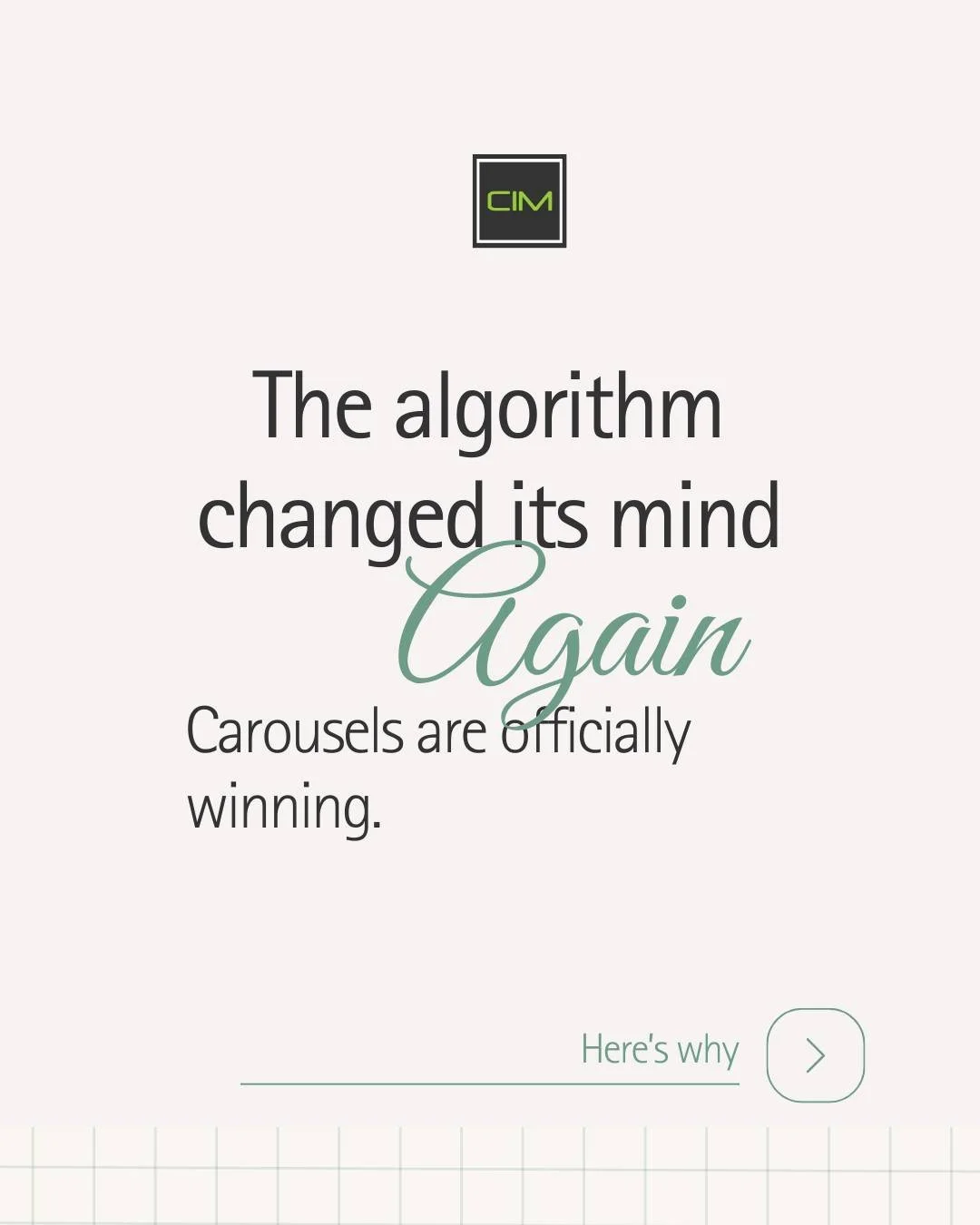 The algorithm isn't playing favorites... it's rewarding the content that keeps people engaged! Carousels do exactly that, swipe for the breakdown.