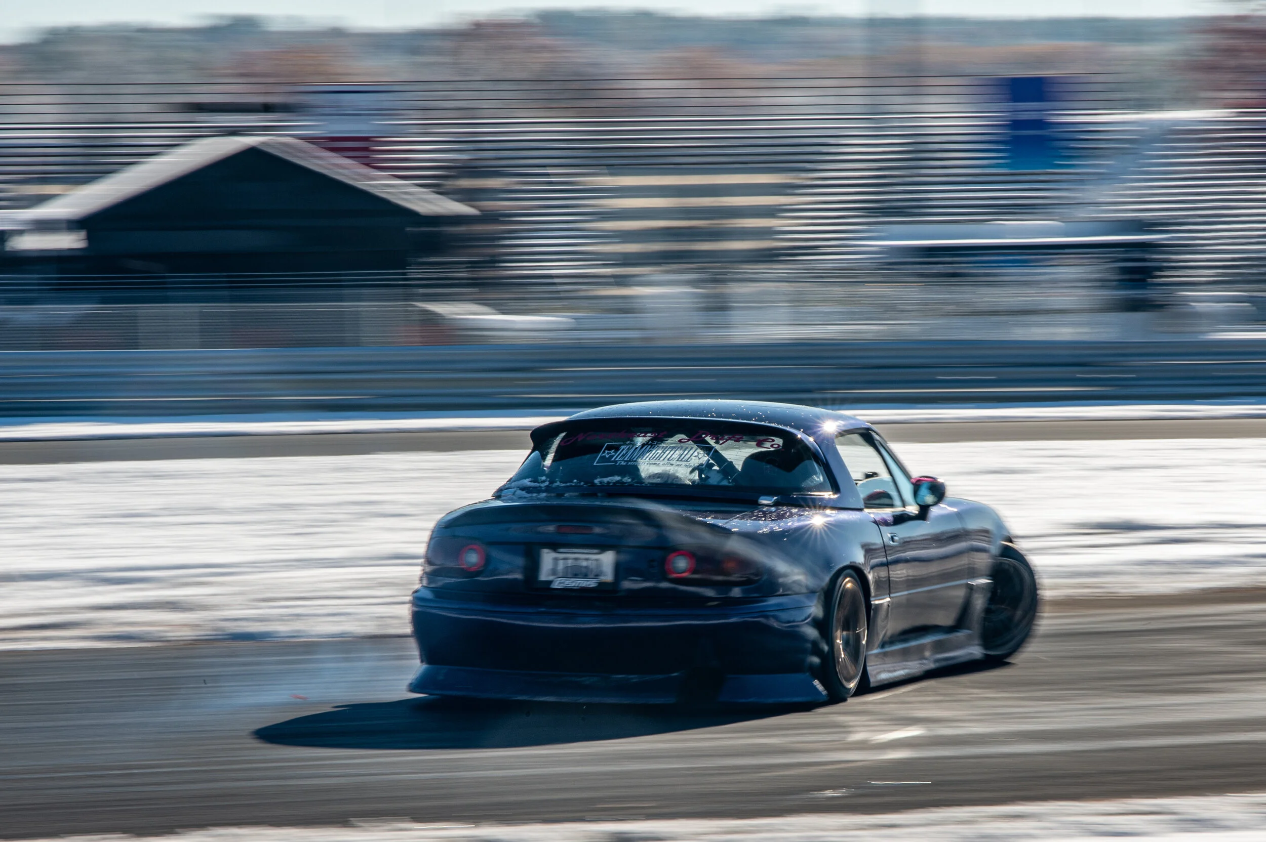 Lock City Drift drifts through the snow and ice