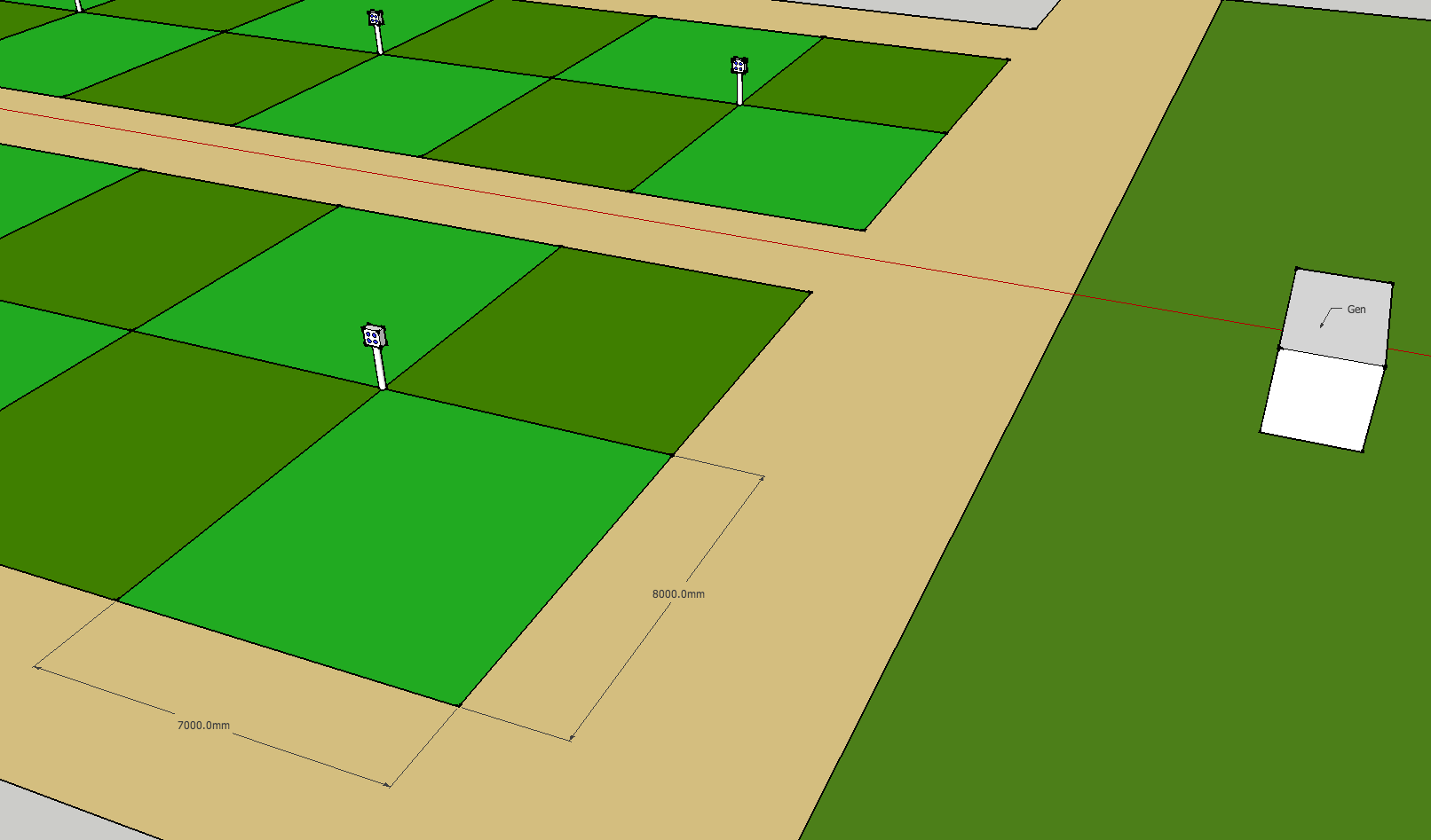 Standard electric pitches are 7 x 8m The electric box you need to connect to is the centre of four pitches Your ‘camp’ must fit within your 7 x 8m pitch