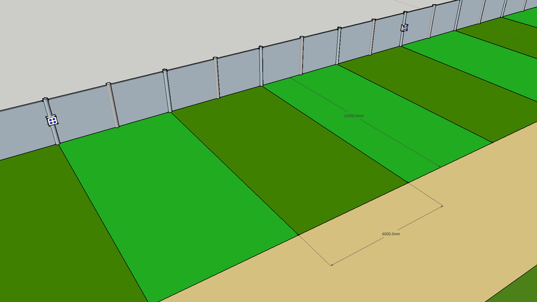 Large electric pitches are 6 x 12m The electric box you need to connect to is a maximum of two pitches away Your ‘camp’ must fit within your 6 x 12m pitch