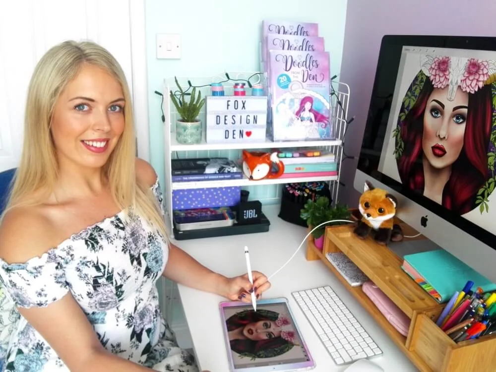 This is my cosy workspace where the doodling magic happens!