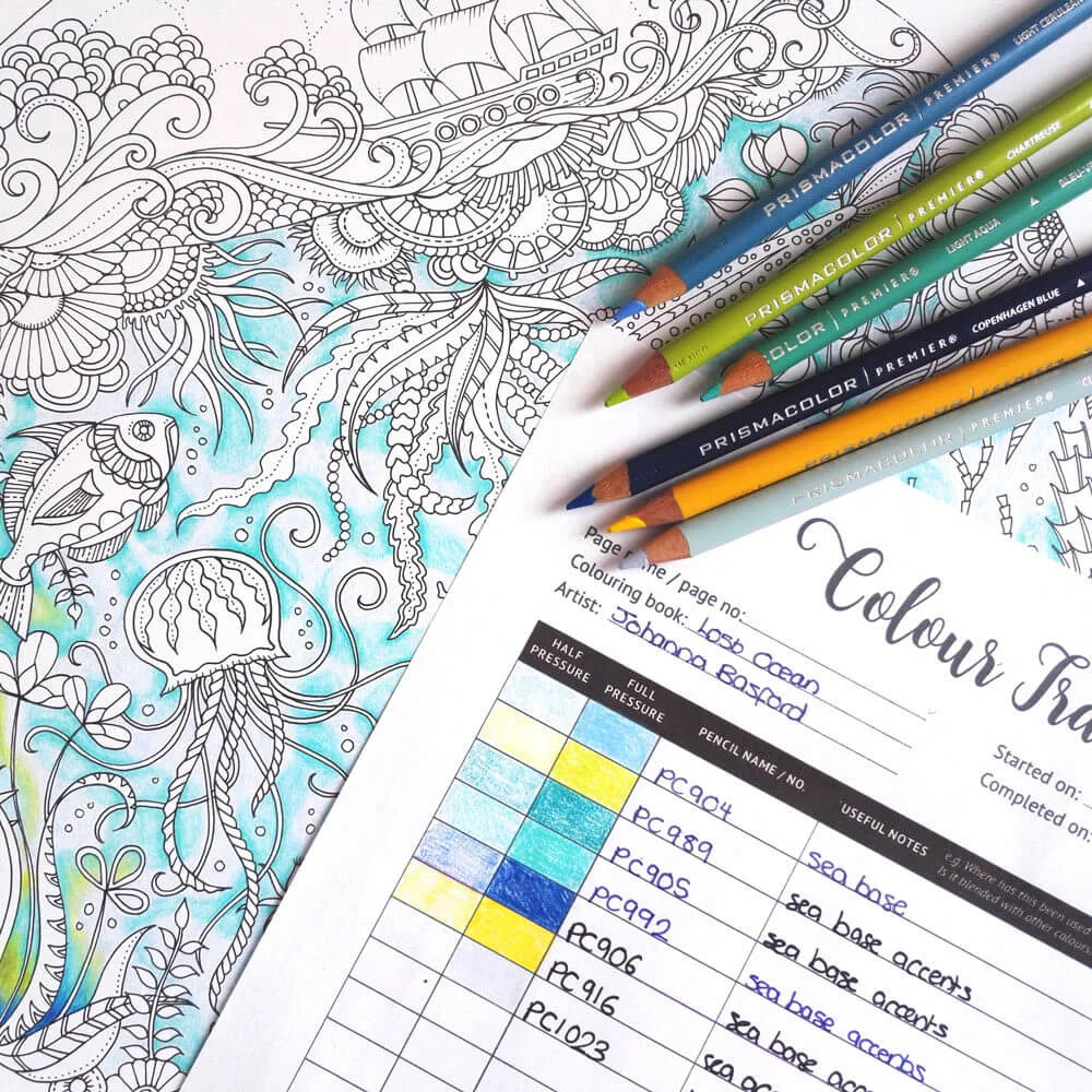 The colour tracker I created last year as a solution to one of my colouring bug bears!