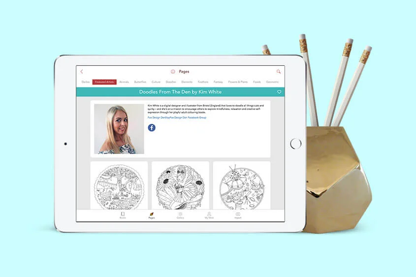 All you need is your phone or tablet, and you can colour on-the-go!