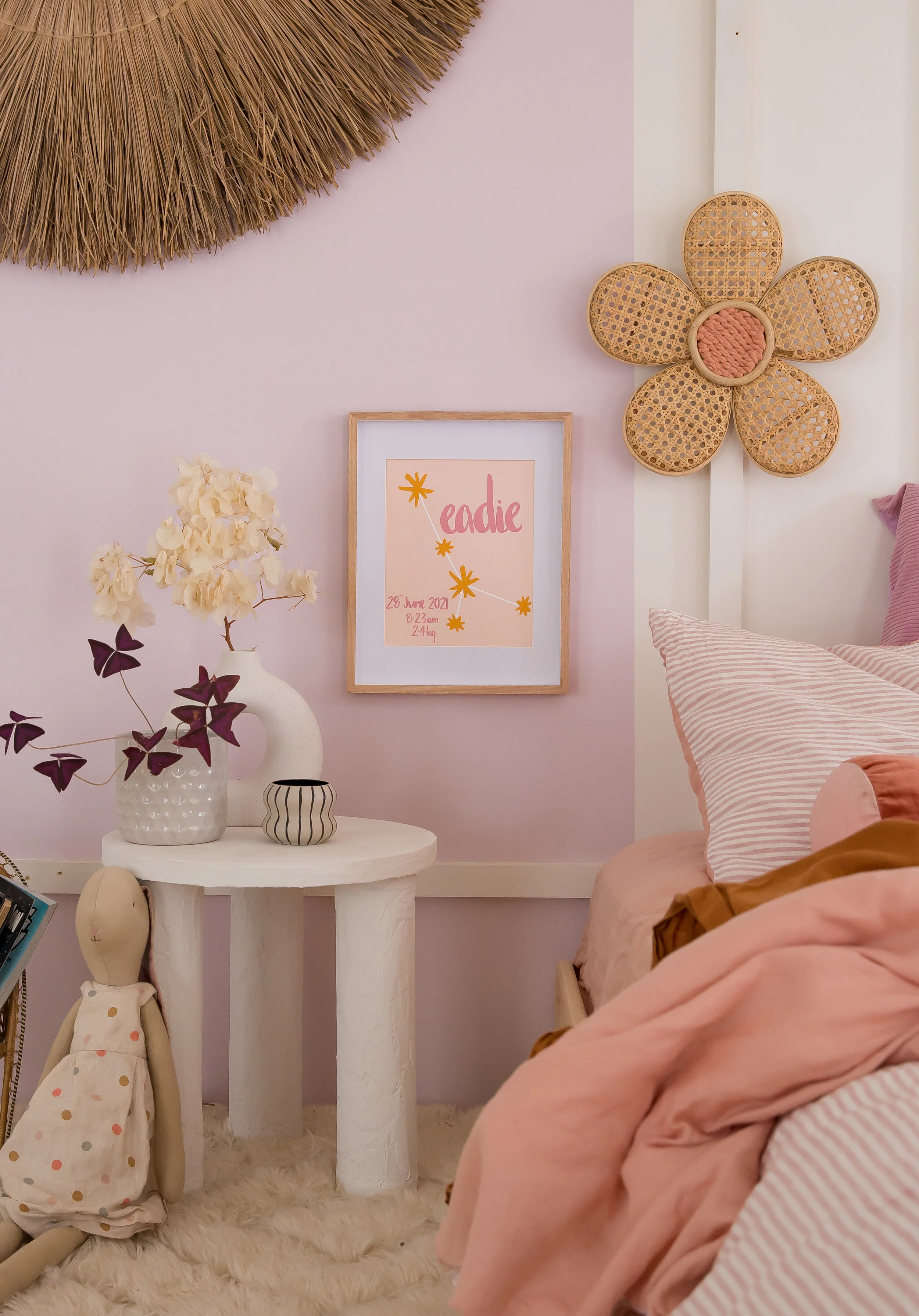 Custom Name, Date, Time, Weight &amp; Zodiac Print