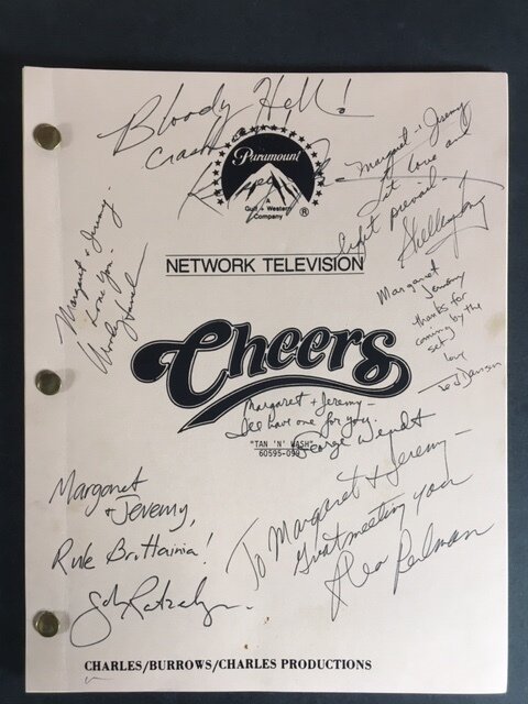CHEERS TV SCRIPT SIGNED BY  7  STARS   1986