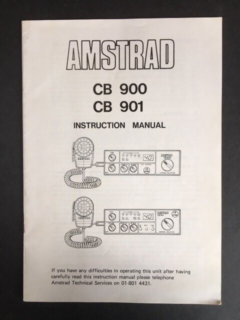 AMSTRAD CB  RADIO HANDBOOK WITH CALL SIGNS !!
