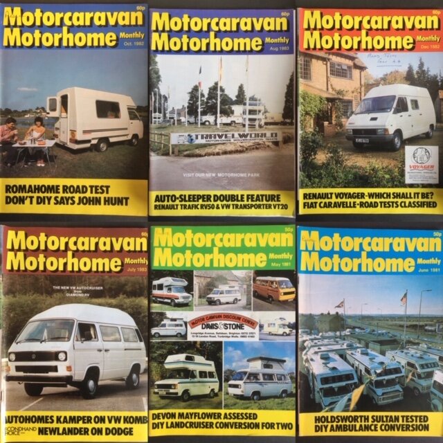 VINTAGE MOTORHOME MAGAZINES SELECTION   1980's
