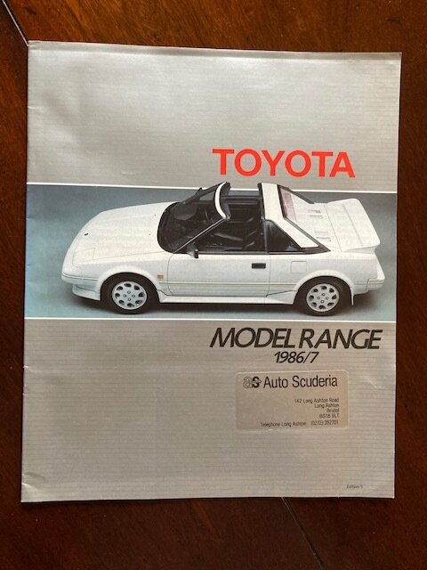 TOYOTA MODEL RANGE  1986 /87