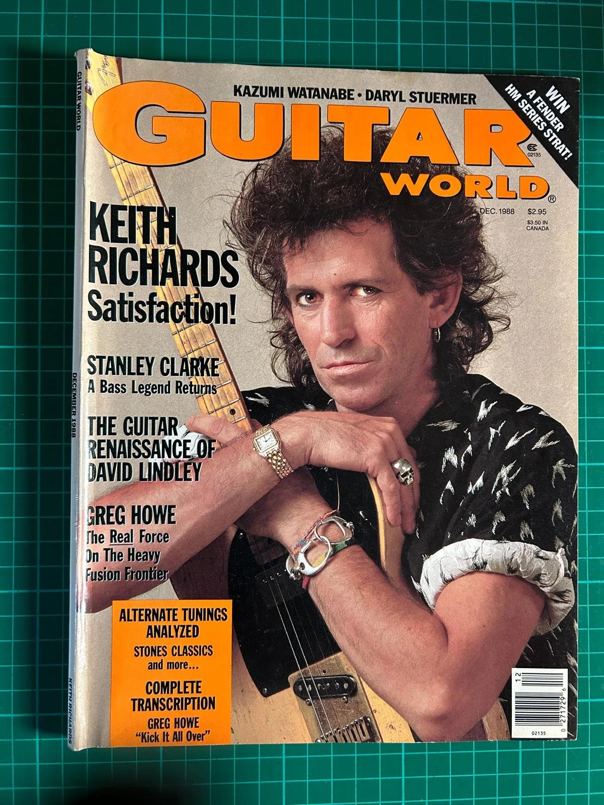 GUITAR WORLD  KEITH RICHARDS DECEMBER 1988