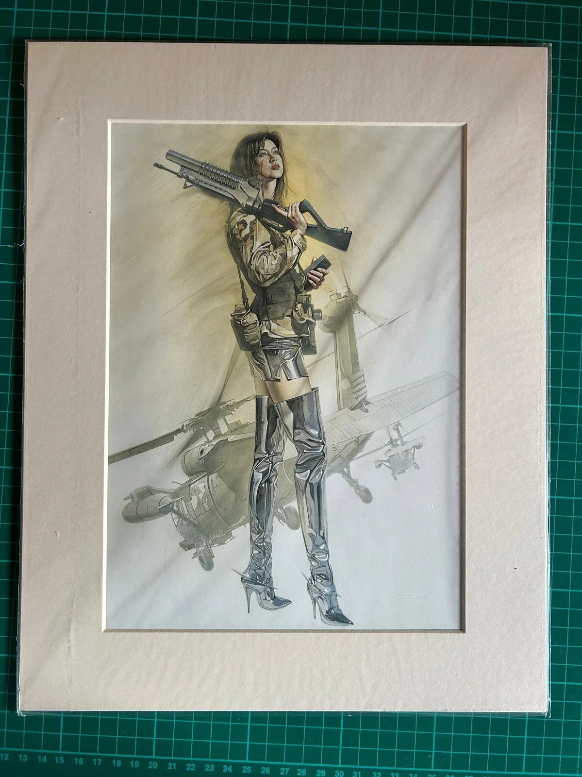 MOUNTED PRINT   SOLD